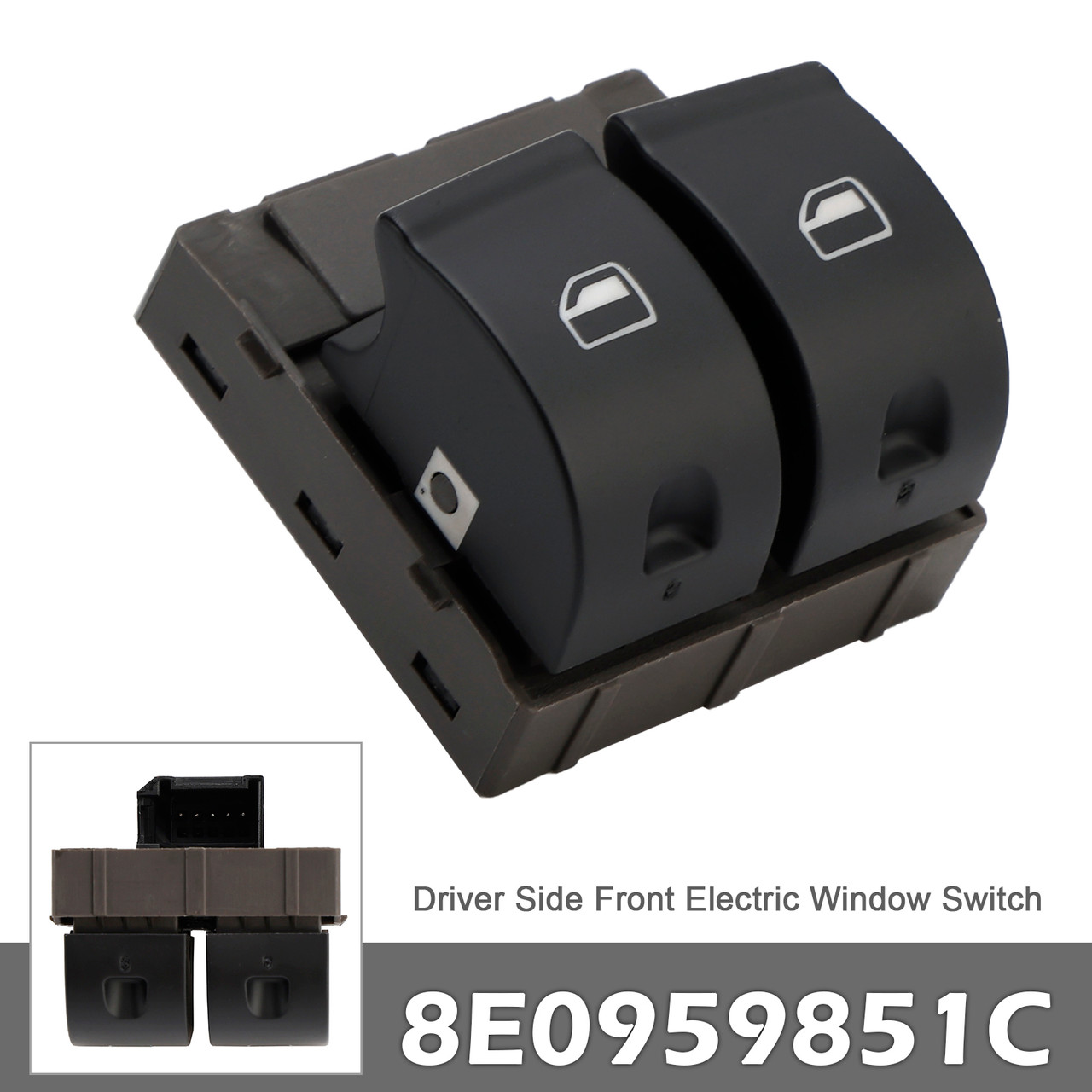 2007-2012 Audi R8 Driver Side Front Electric Window Switch 8E0959851C Generic