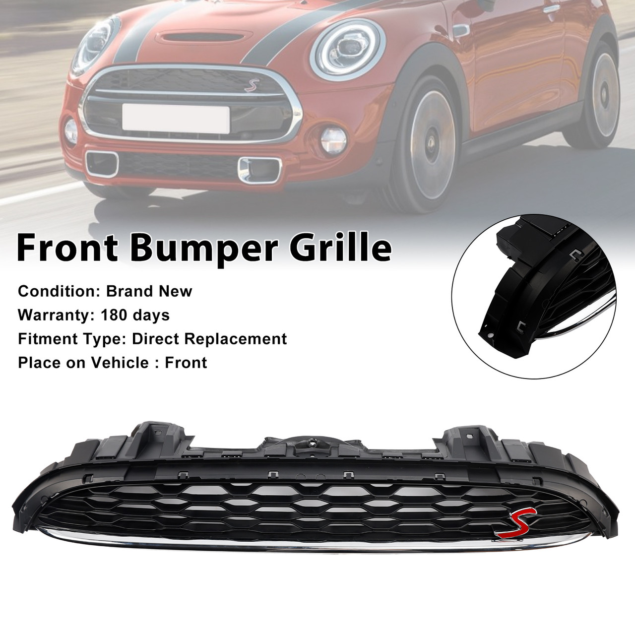 2014-2021 Mini Cooper F55 F56 F57 Front Mesh Grille Grill