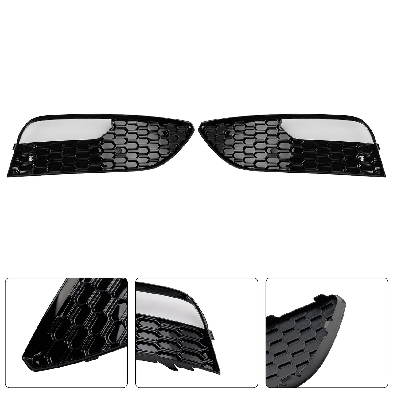 2012-2016 Audi A3 S3 2PCS Front Bumper Fog Light Cover Grille Generic