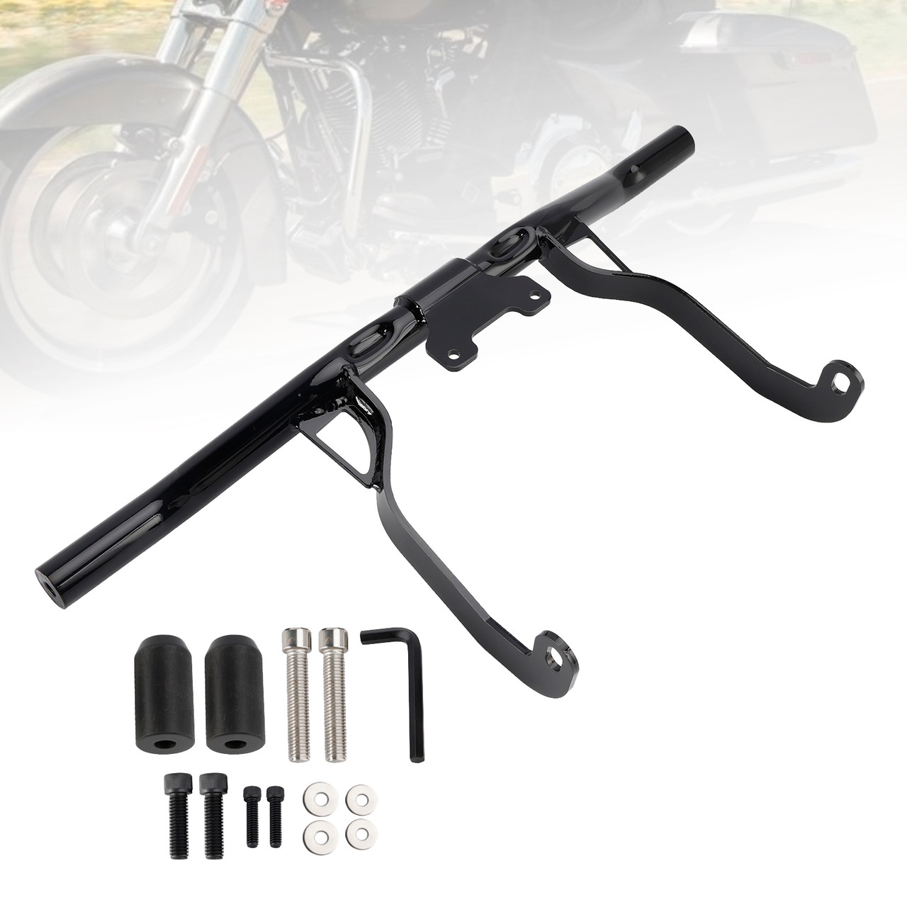 2014-2023 Glide Road King Engine Guard Crash Bar Frame Protector Bumper Steel Black Generic 2014-2023 Glide Road King Engine Guard Crash Bar Frame Protector Bumper Steel Black Generic