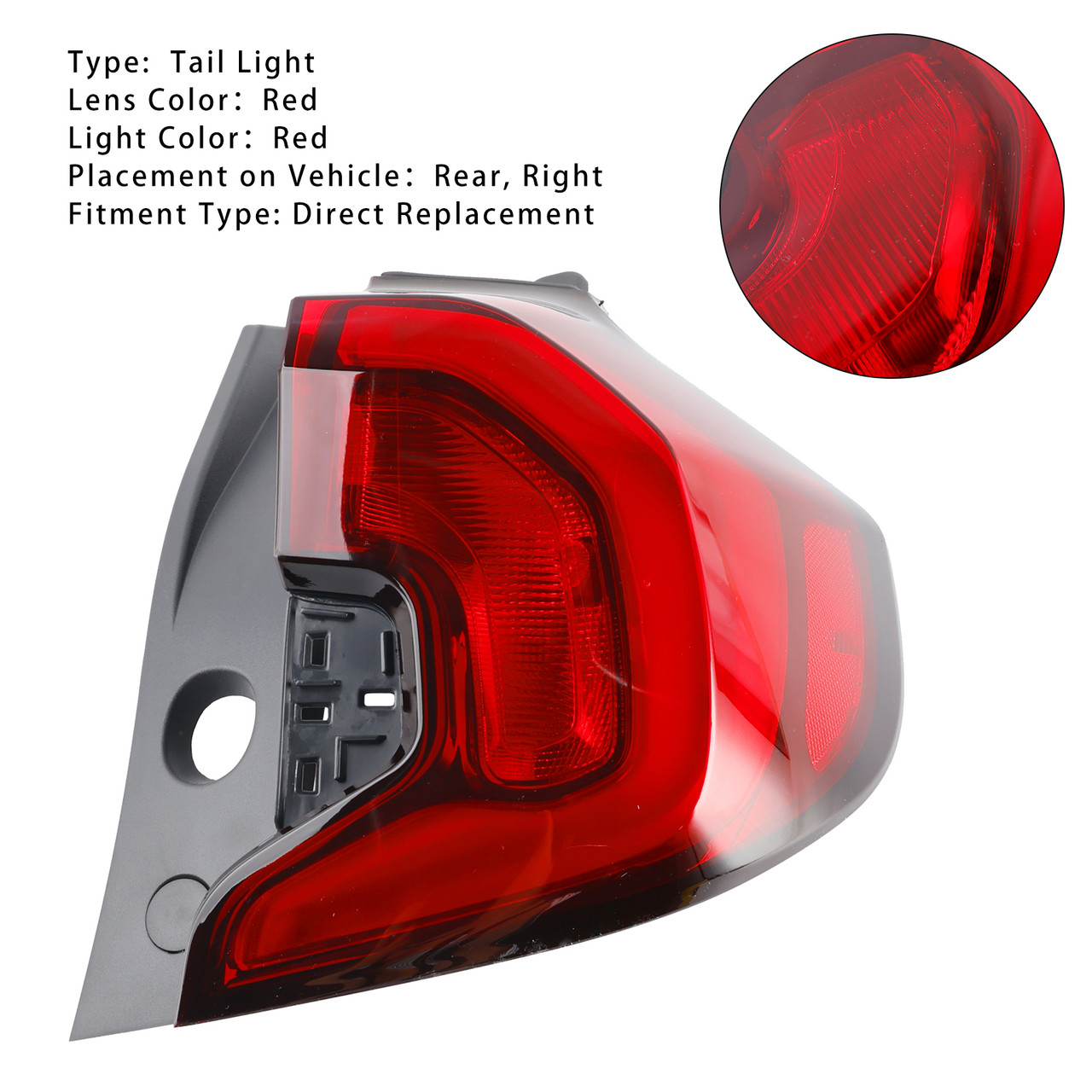 2018-2021 GMC Terrain SLE / SLT Right LED Tail Light Lamp GM2804135 Generic