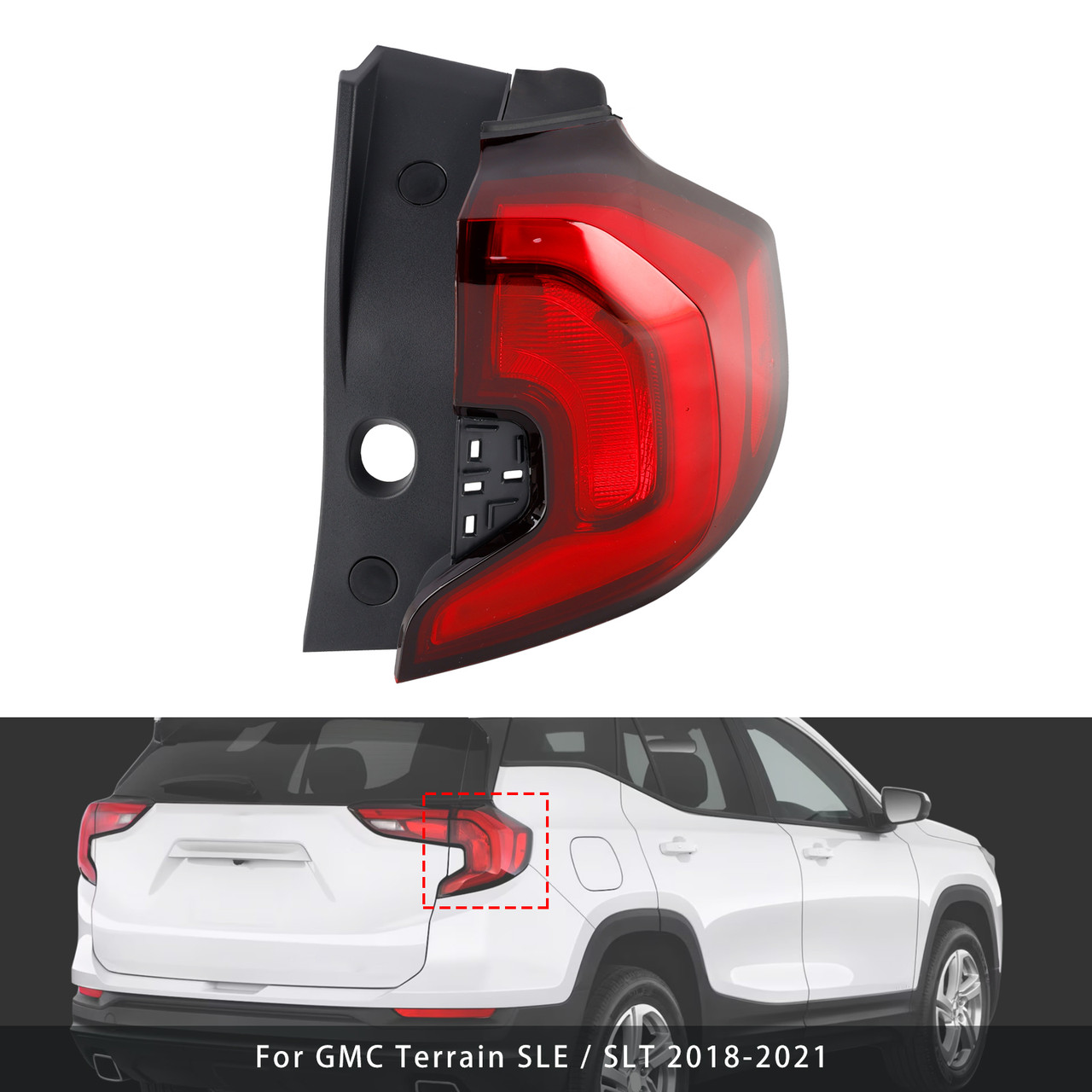 2018-2021 GMC Terrain SLE / SLT Right LED Tail Light Lamp GM2804135 Generic