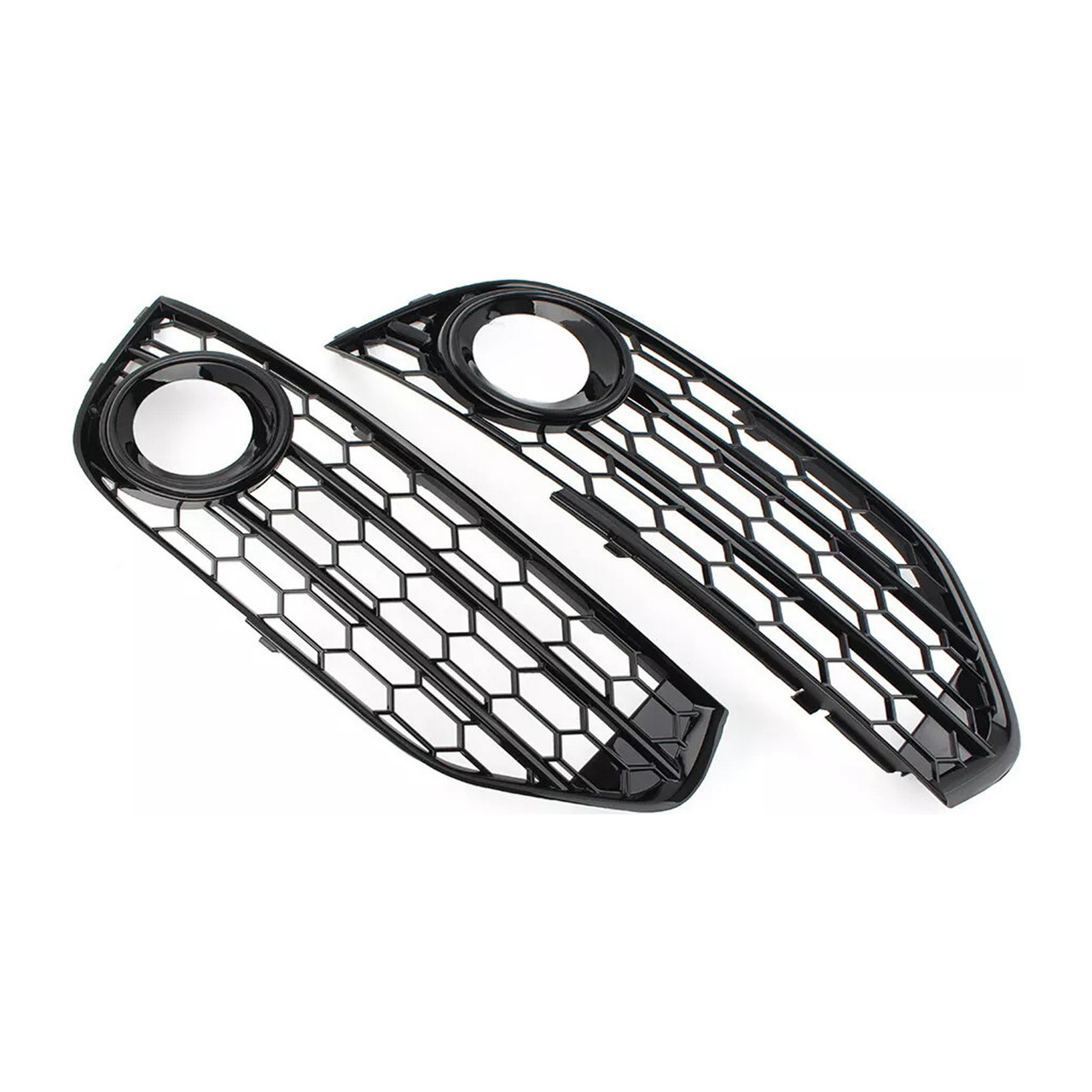 2010-2015 Audi A4 Allroad B8 Front Bumper Honeycomb Fog Grille Cover Black Generic