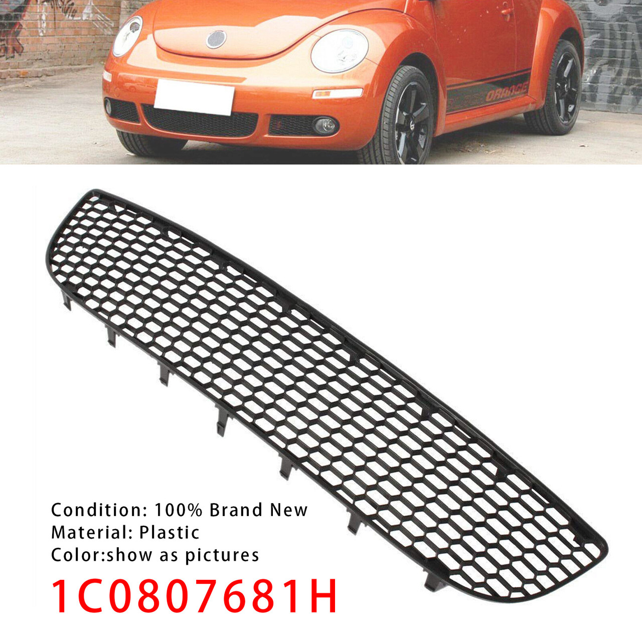 2006-2010 VW Beetle Front Lower Bumper Center Honeycombed Mesh Grille Generic