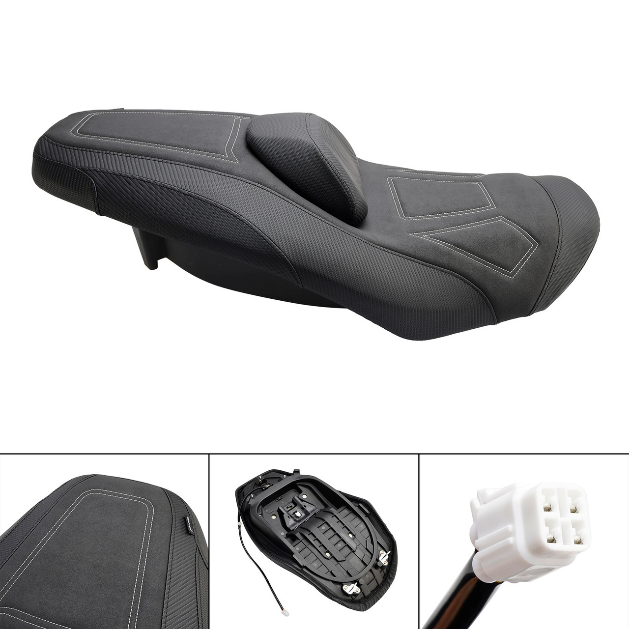 2022-2024 YAMAHA T-MAX 560 Rider Passenger Seat Front Rear Cushion Heating BlackA Generic