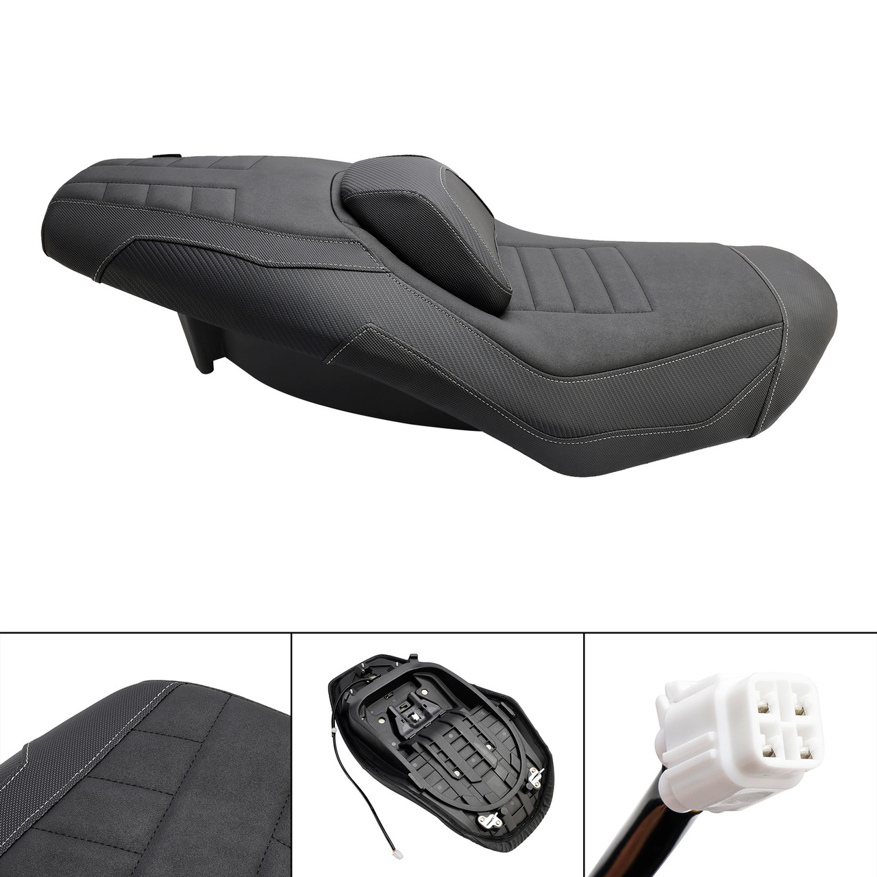 2022-2024 YAMAHA T-MAX 560 Rider Passenger Seat Front Rear Cushion Heating BlackB Generic