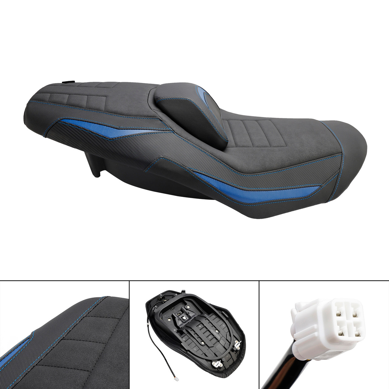 2022-2024 YAMAHA T-MAX 560 Rider Passenger Seat Front Rear Cushion Heating Blue Generic