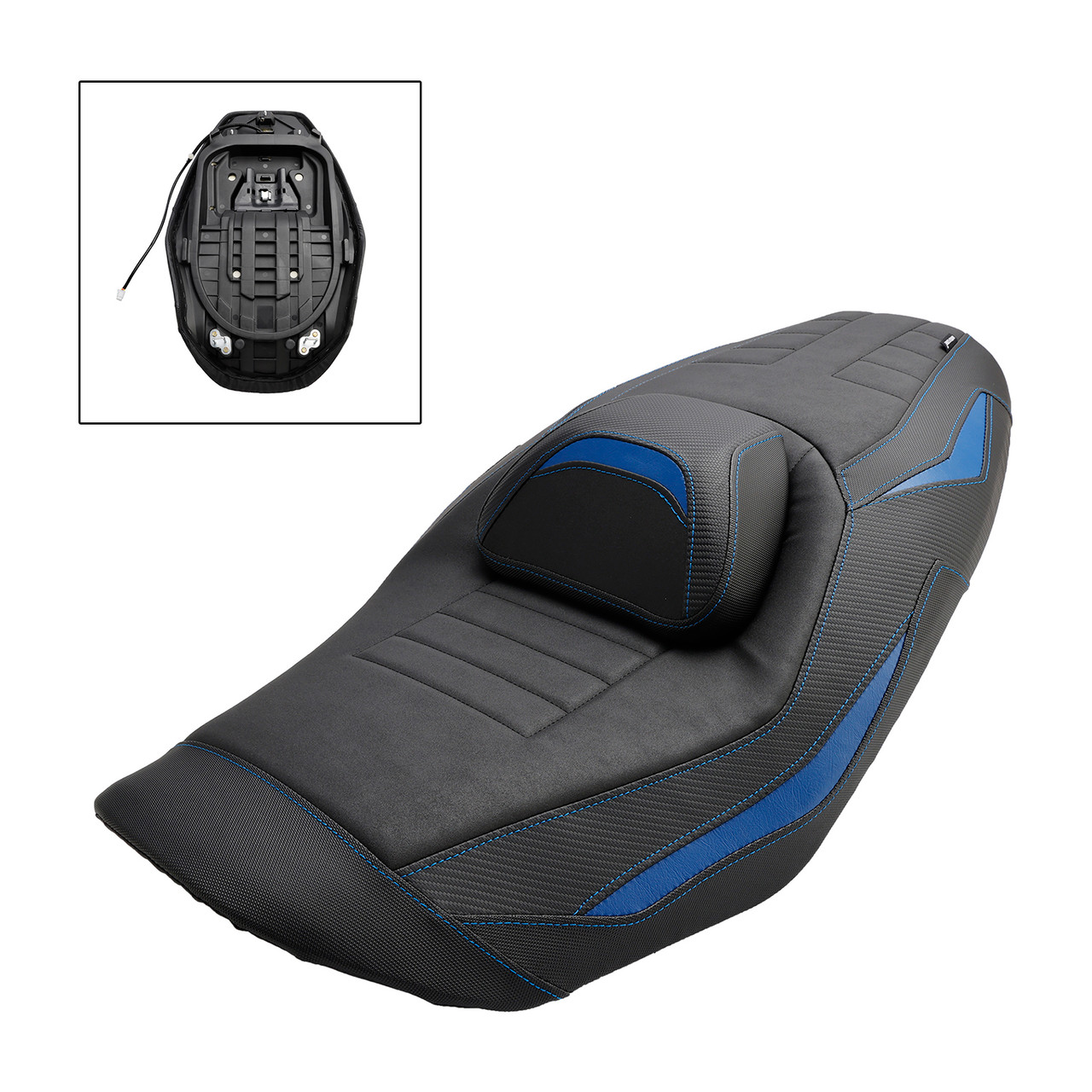 2022-2024 YAMAHA T-MAX 560 Rider Passenger Seat Front Rear Cushion Heating Blue Generic