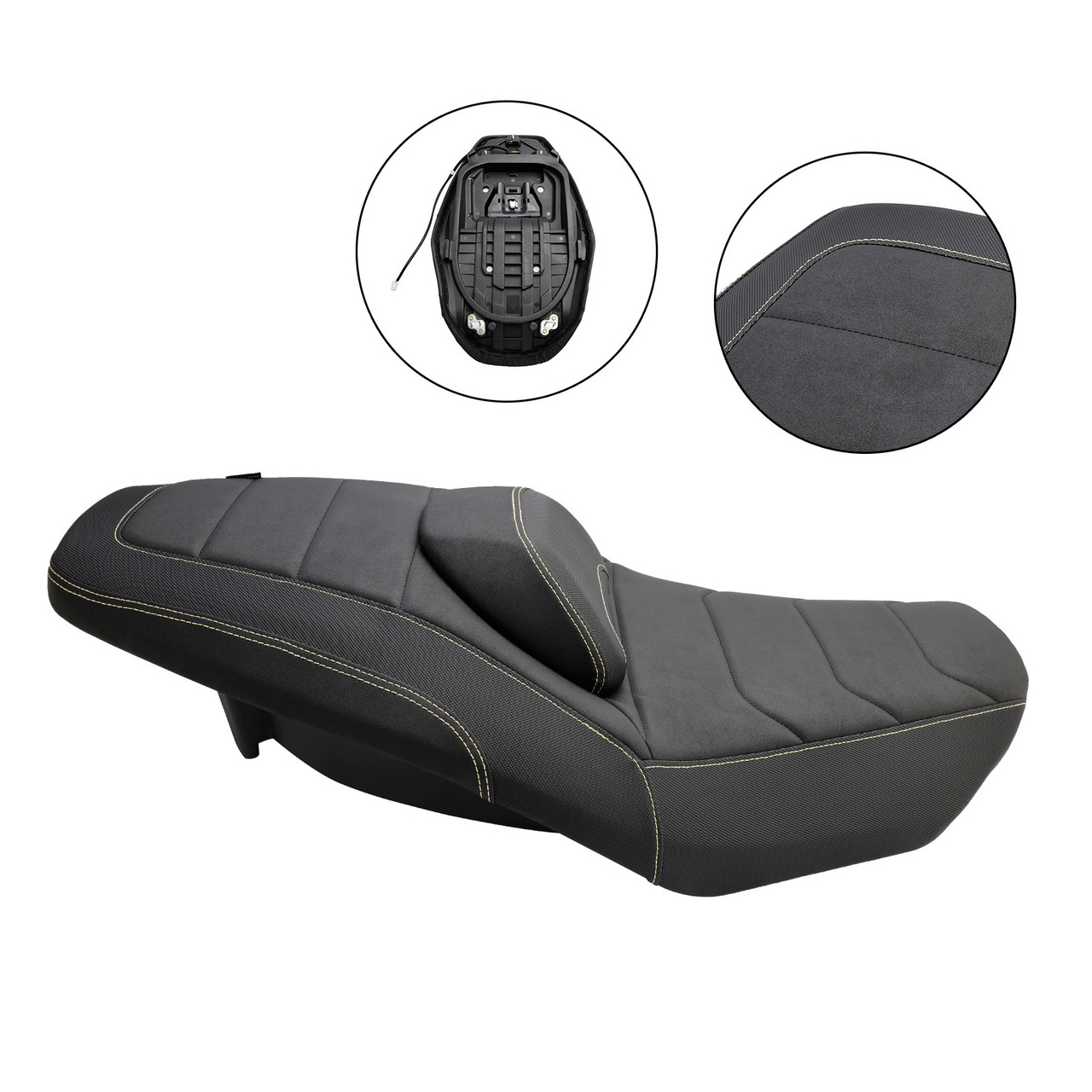 2022-2024 YAMAHA T-MAX 560 Rider Passenger Seat Front Rear Cushion Heating Yellow Generic