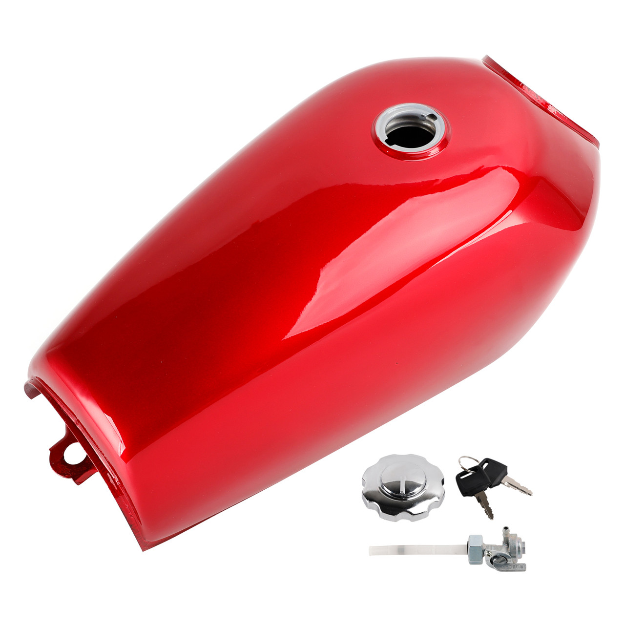 1980-1994 Honda CG125 Retro Gas Fuel Tank Matte Red Generic