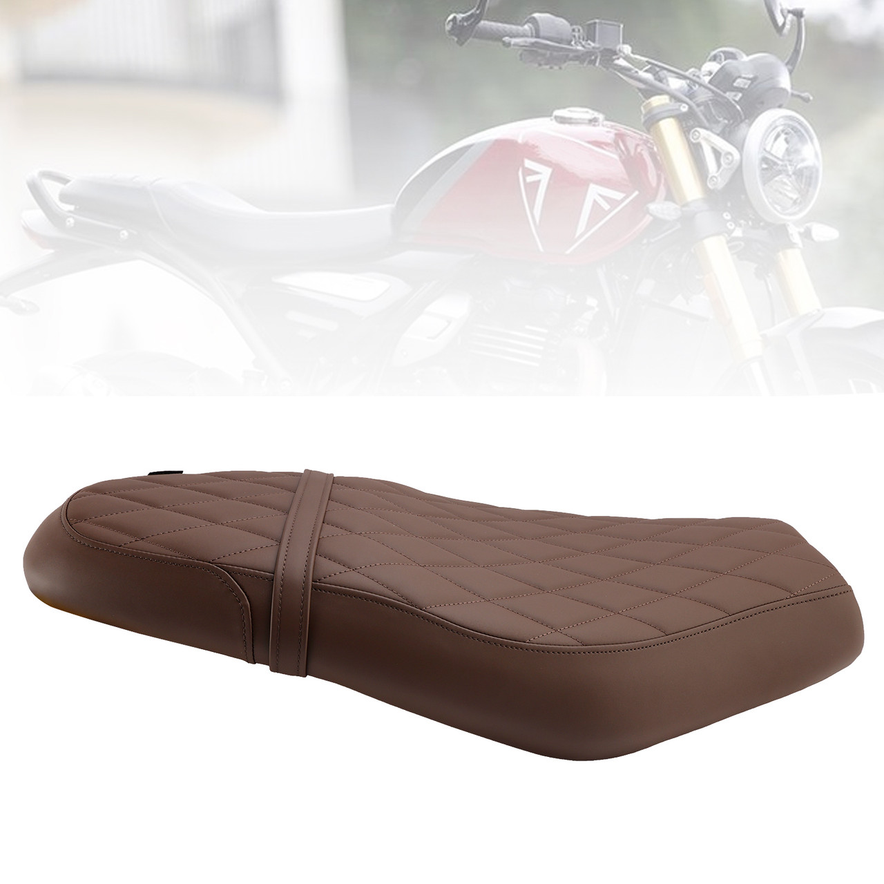 2024-2025 Triumph SPEED 400 SCRAMBLER 400X Rider Passenger Seat Front Rear Cushion Brown Generic