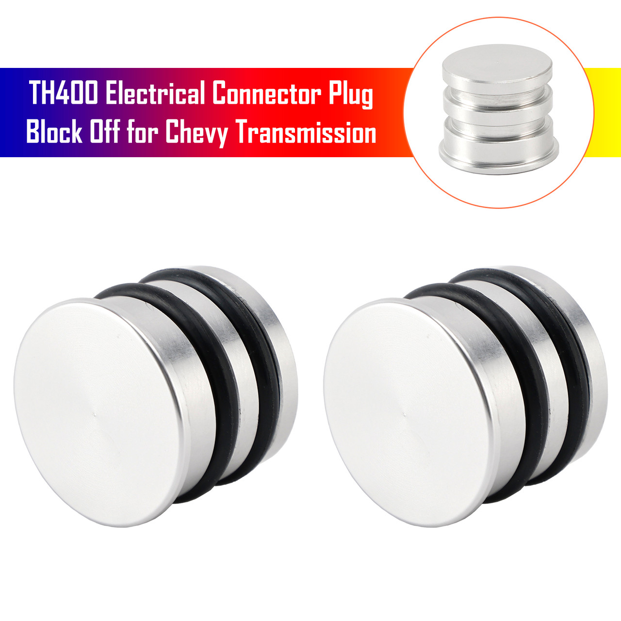 TH400 Electrical Connector Plug Block Off for Chevy Transmission 2PCs SBC 305 327 551909