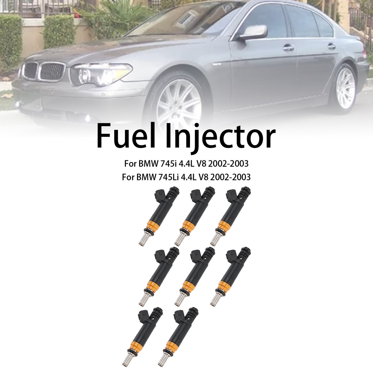 2002-2003 BMW 745i 745Li 4.4L V8 8Pcs Fuel Injector 7506924 Generic