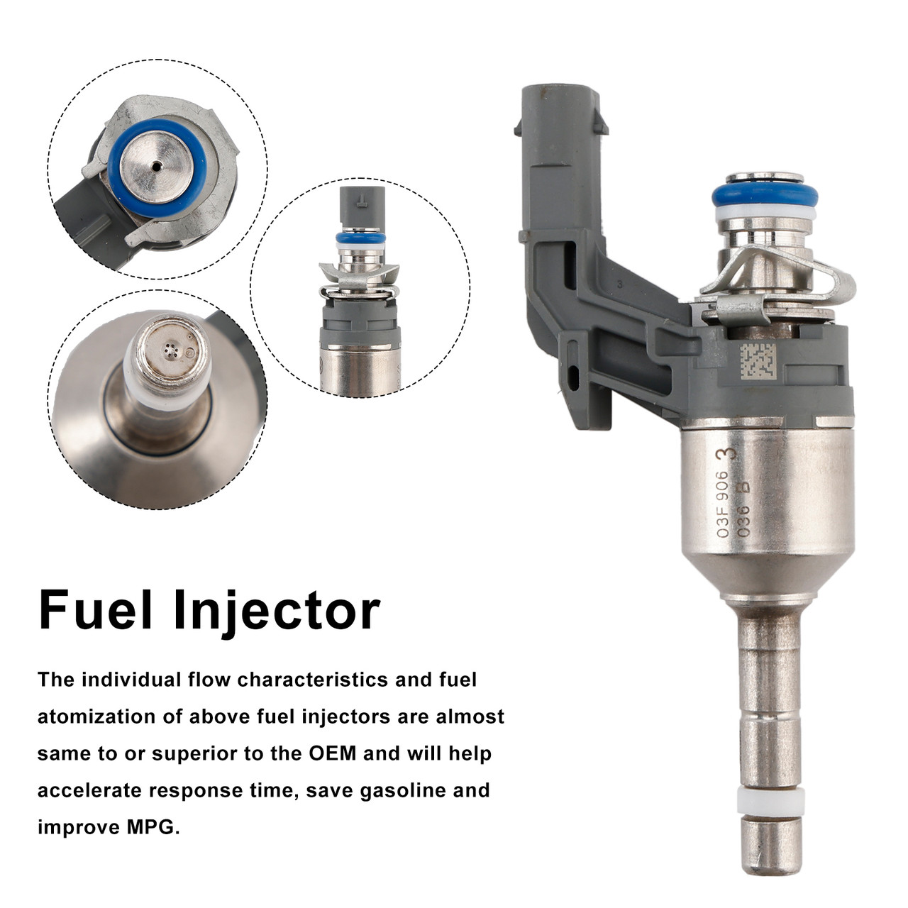 2008-2022 Volkswagen CADDY GOLF JETTA POLO V TOURAN Fuel Injector 03F906036B Generic