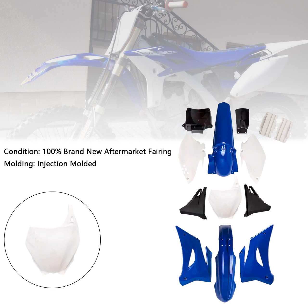 Yamaha YZF250/TTR250/YZ250 Body Plastic Kit Front Rear Fender