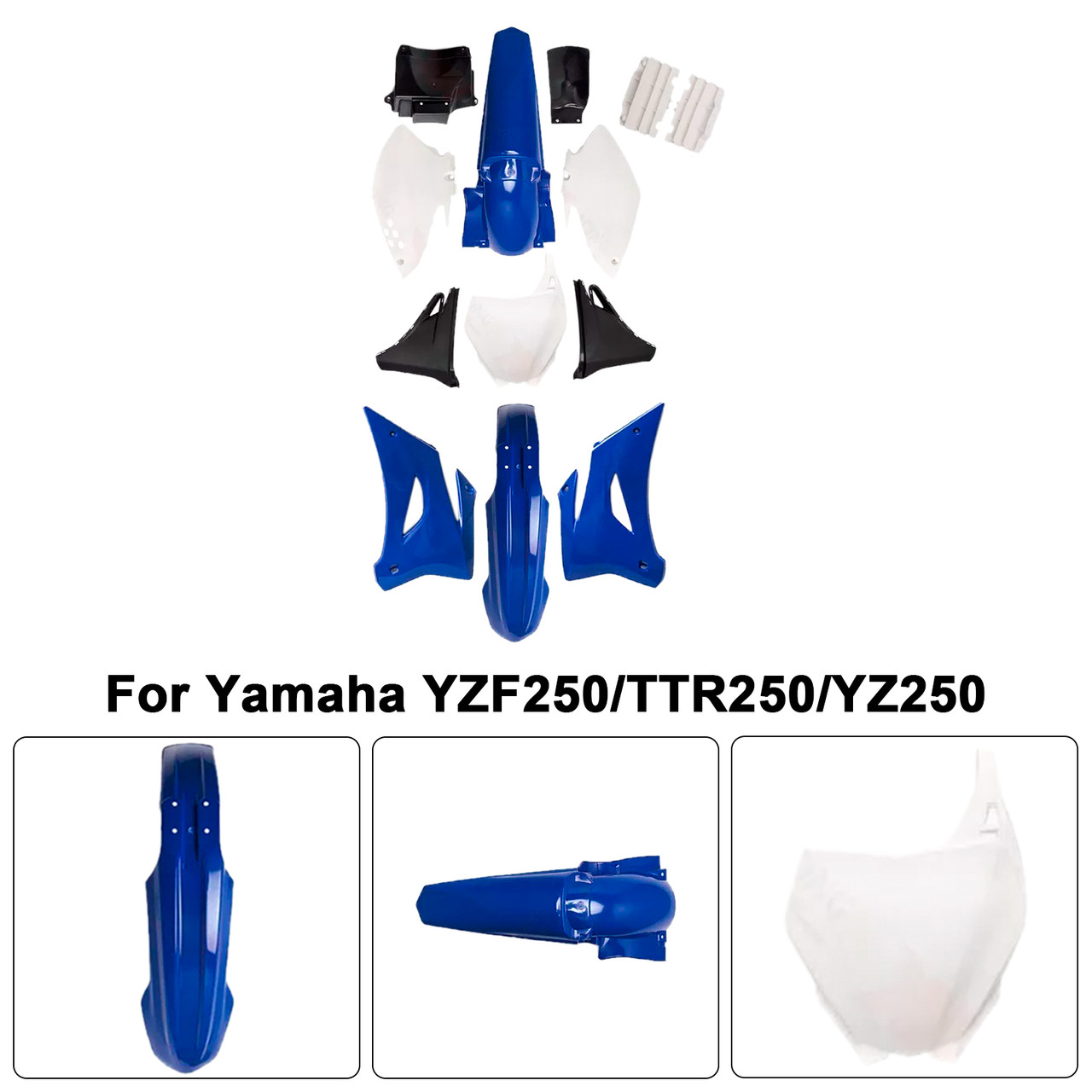 Yamaha YZF250/TTR250/YZ250 Body Plastic Kit Front Rear Fender