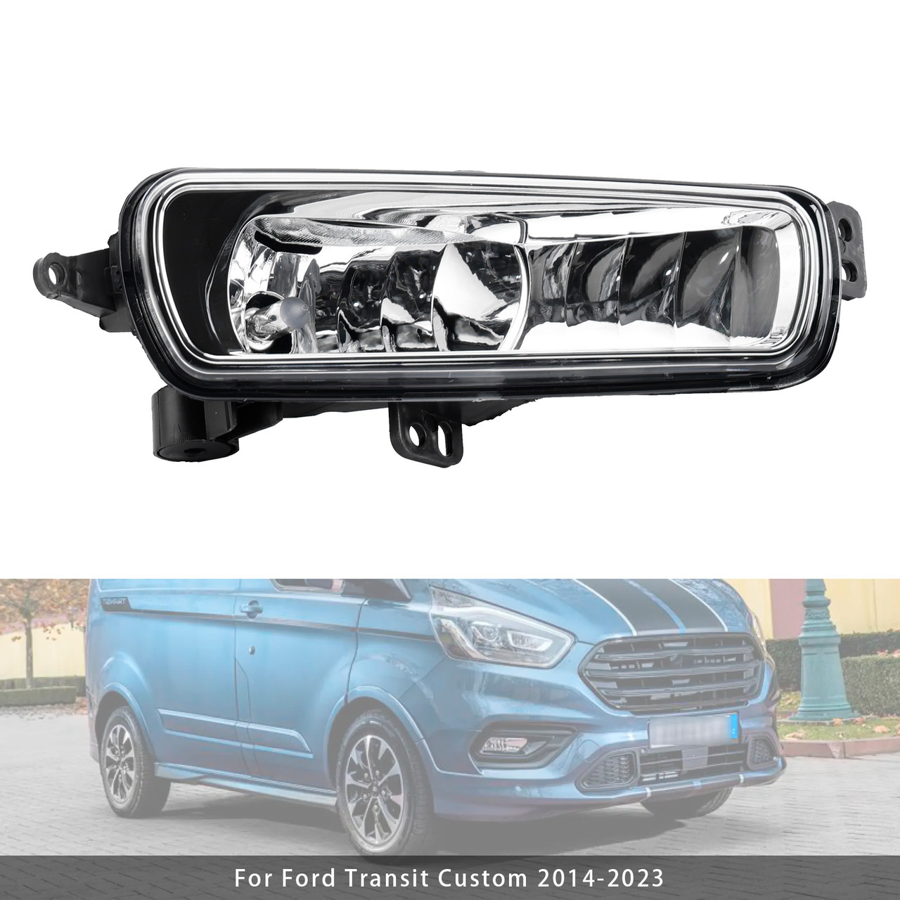 2014-2023 Ford Transit MK8 V363 1Pcs Front Right Fog Light Lamps With Bulbs Generic