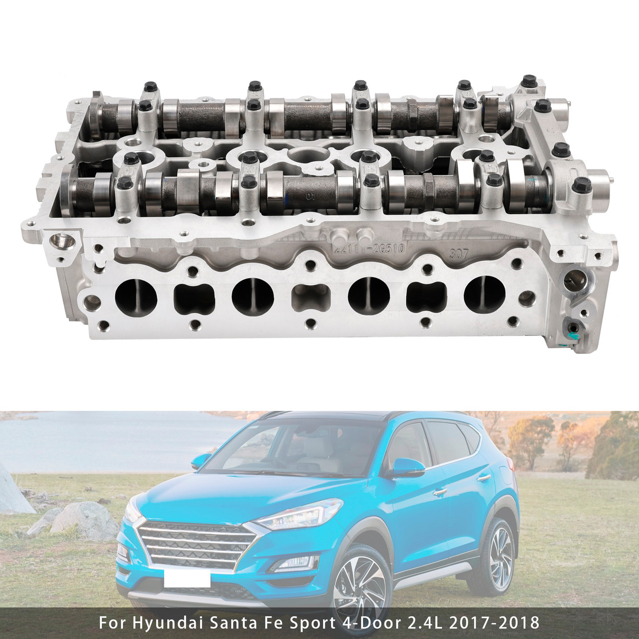 2011-2019 Hyundai Tucson Sonata Santa Fe Cylinder Head Assembly Kit G4KJ Generic