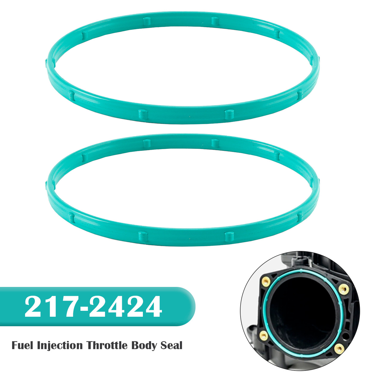 2PCS 217-2424 Fuel Injection Throttle Body Seal Gasket for GM Truck & TBSS