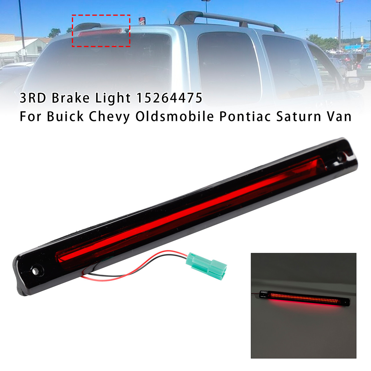 3RD Brake Light 15264475 For Buick Chevy Oldsmobile Pontiac Saturn Van