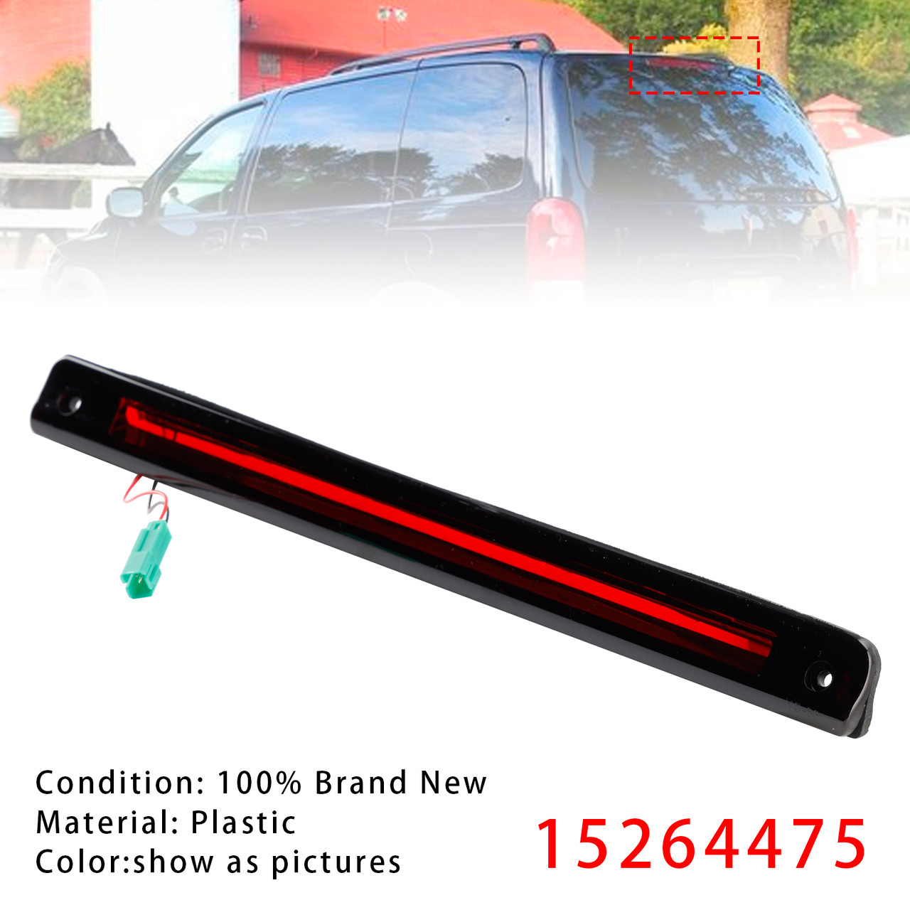 3RD Brake Light 15264475 For Buick Chevy Oldsmobile Pontiac Saturn Van