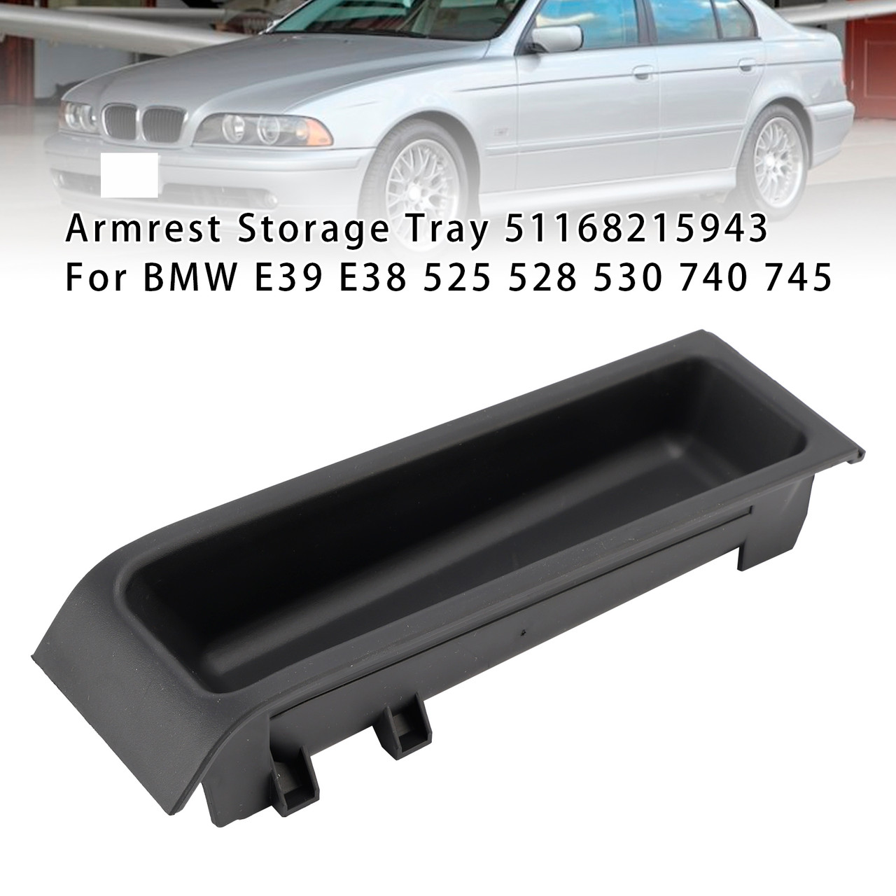 Armrest Storage Tray 51168215943 For BMW E39 E38 525 528 530 740 745