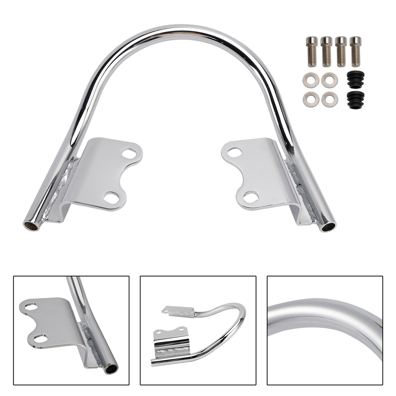 2021-2024 Honda MSX 125 Grom 125 Passenger Armrest Hand Holder Chrome Generic 2021-2024 Honda MSX 125 Grom 125 Passenger Armrest Hand Holder Chrome Generic