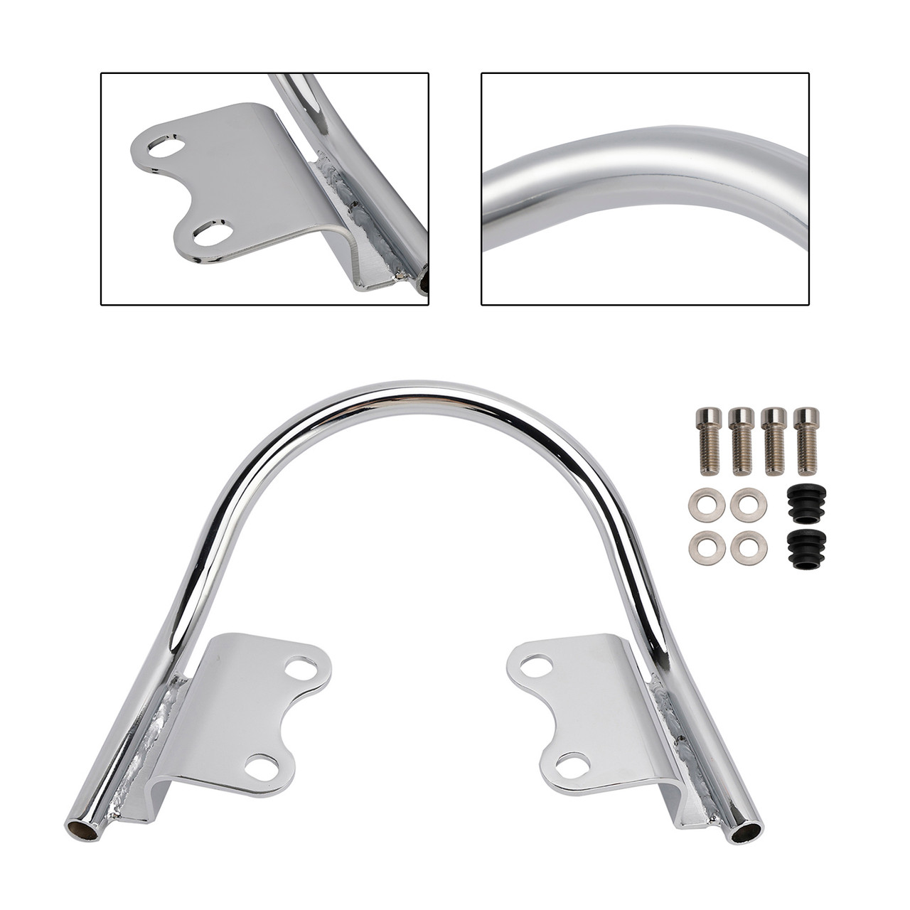 2021-2024 Honda MSX 125 Grom 125 Passenger Armrest Hand Holder Chrome Generic 2021-2024 Honda MSX 125 Grom 125 Passenger Armrest Hand Holder Chrome Generic