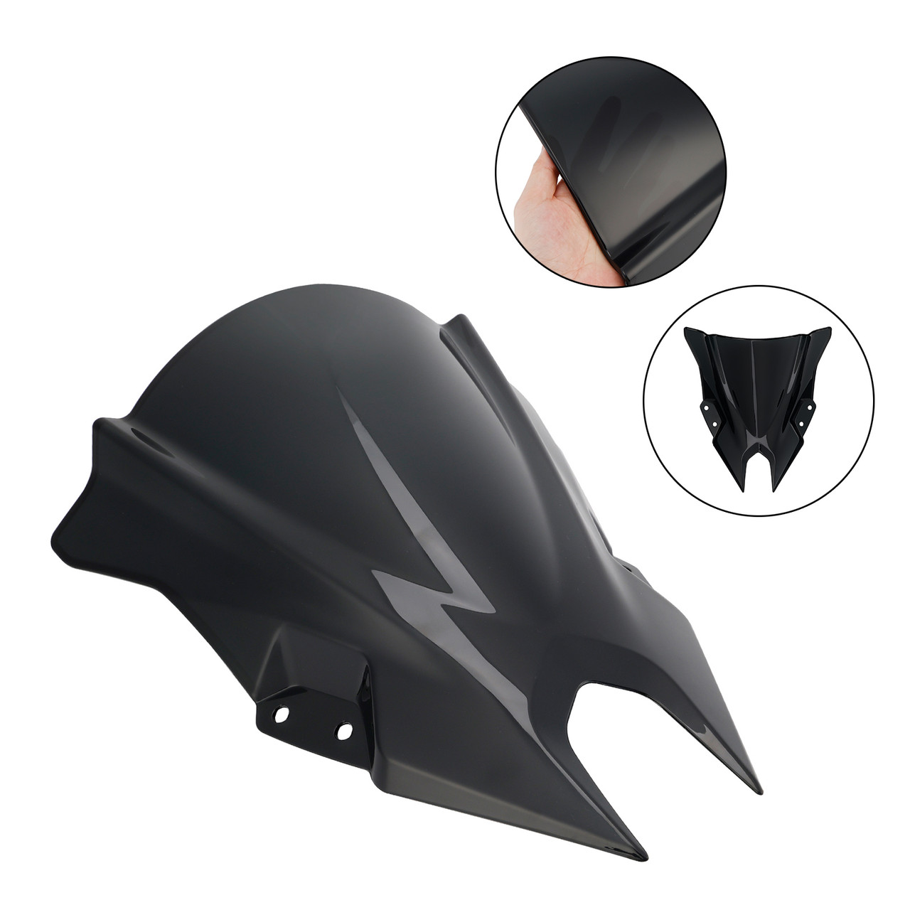 2024-2025 KAWASAKI Ninja 500 Windshield Windscreen Black Generic
