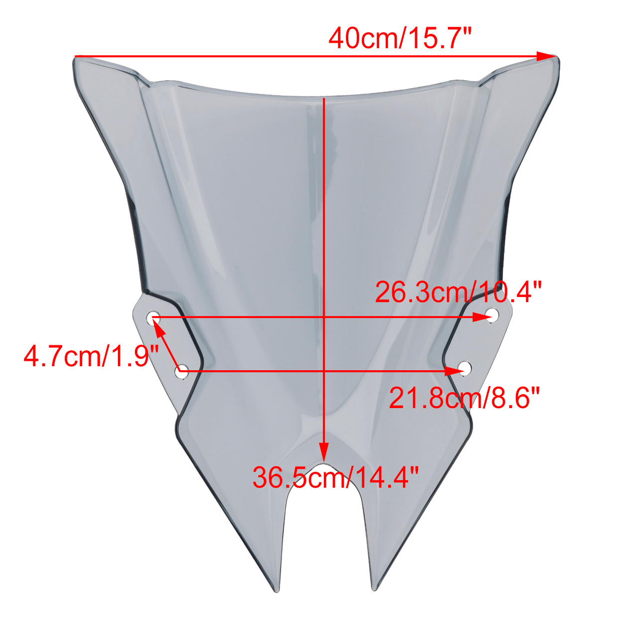 2024-2025 KAWASAKI Ninja 500 Windshield Windscreen Gray Generic