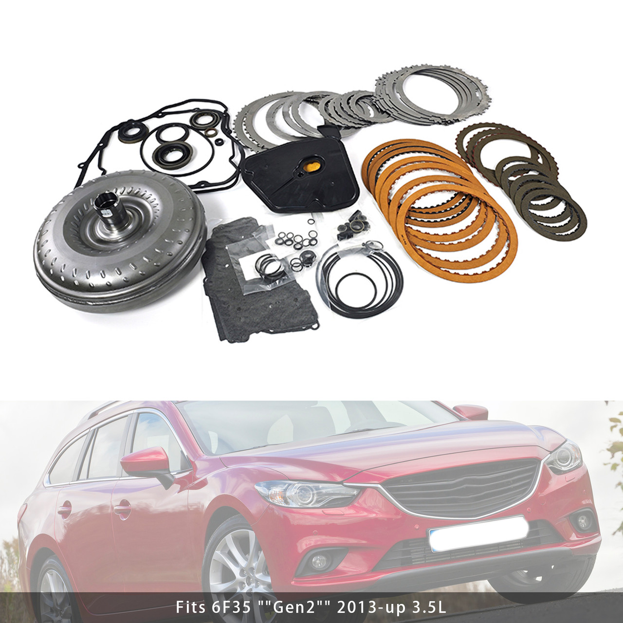 2013-on Ford Lincoln Mazda 3.5L Transmission Rebuild Kit With Torque Converter 6F35 Generic