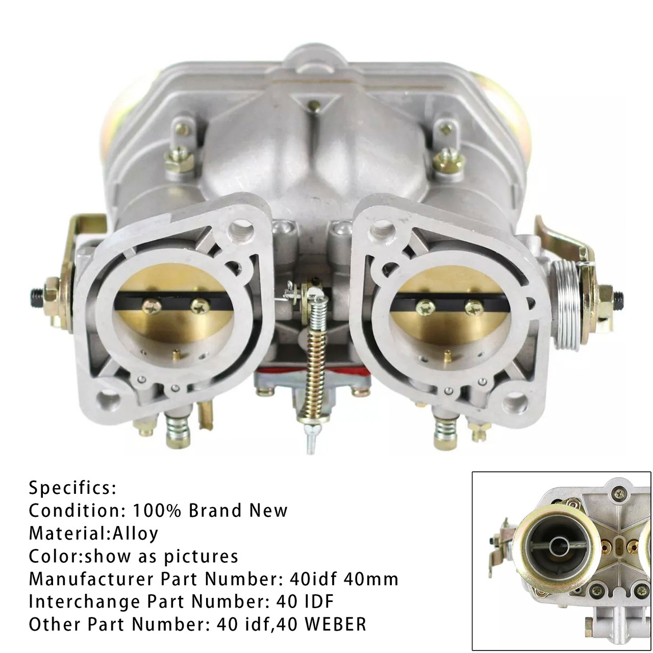 40mm IDF 40IDF Downdraft Carb Carburetor w Extended Fuel Bowl For