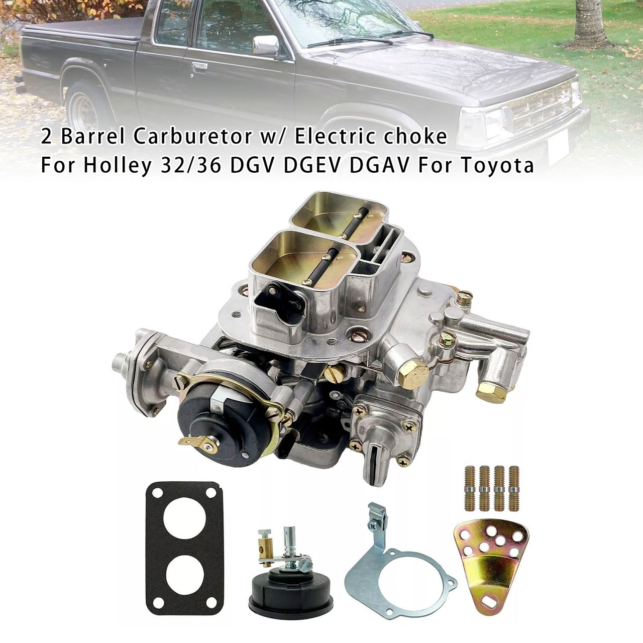 2 Barrel Carburetor w/ Electric choke For Holley 32/36 DGV DGEV