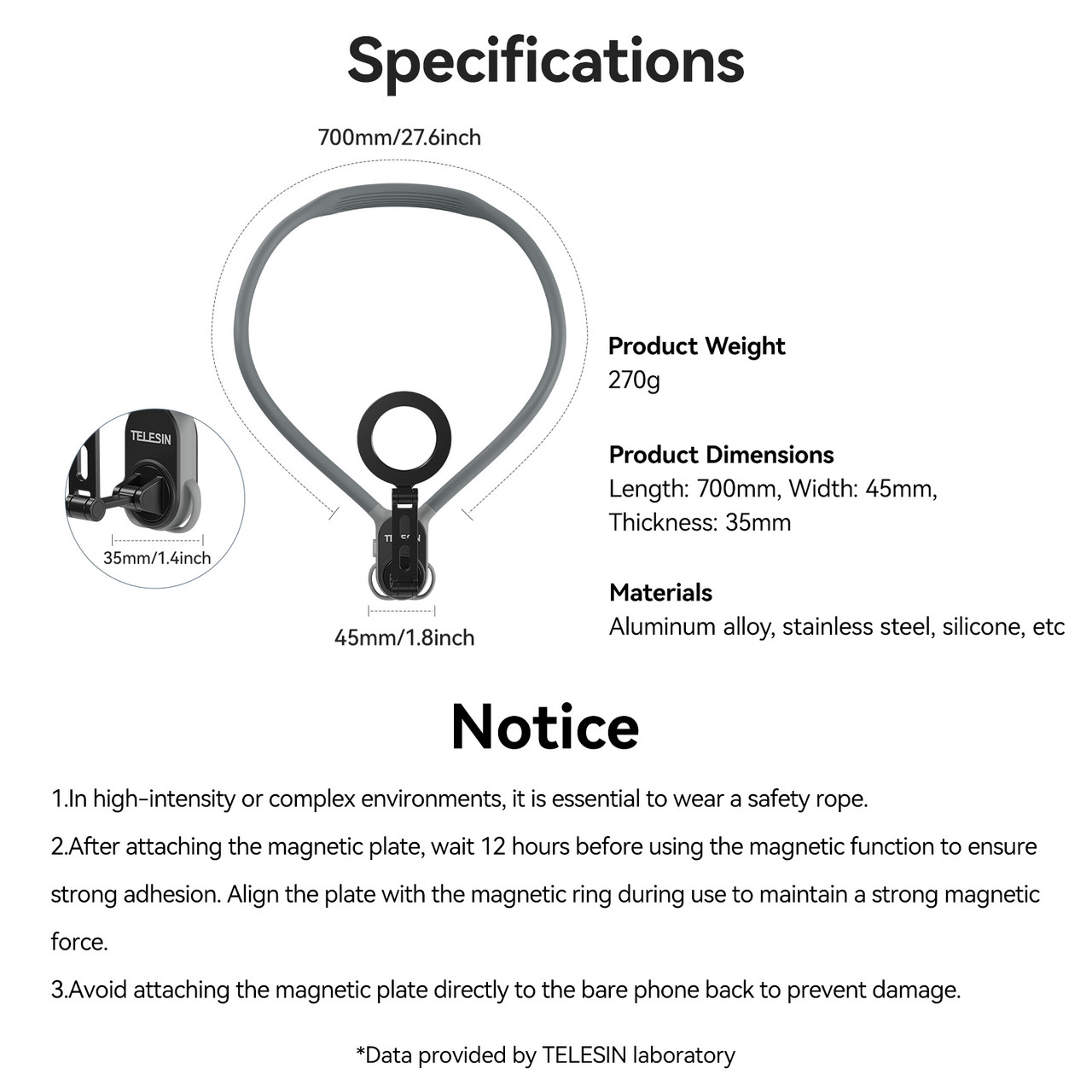 Magnetic Mobile Phone Neck Halter Max POV Angle Lazy Holder Live Mobile Phone High-end Gray Generic Magnetic Mobile Phone Neck Halter Max POV Angle Lazy Holder Live Mobile Phone High-end Gray Generic