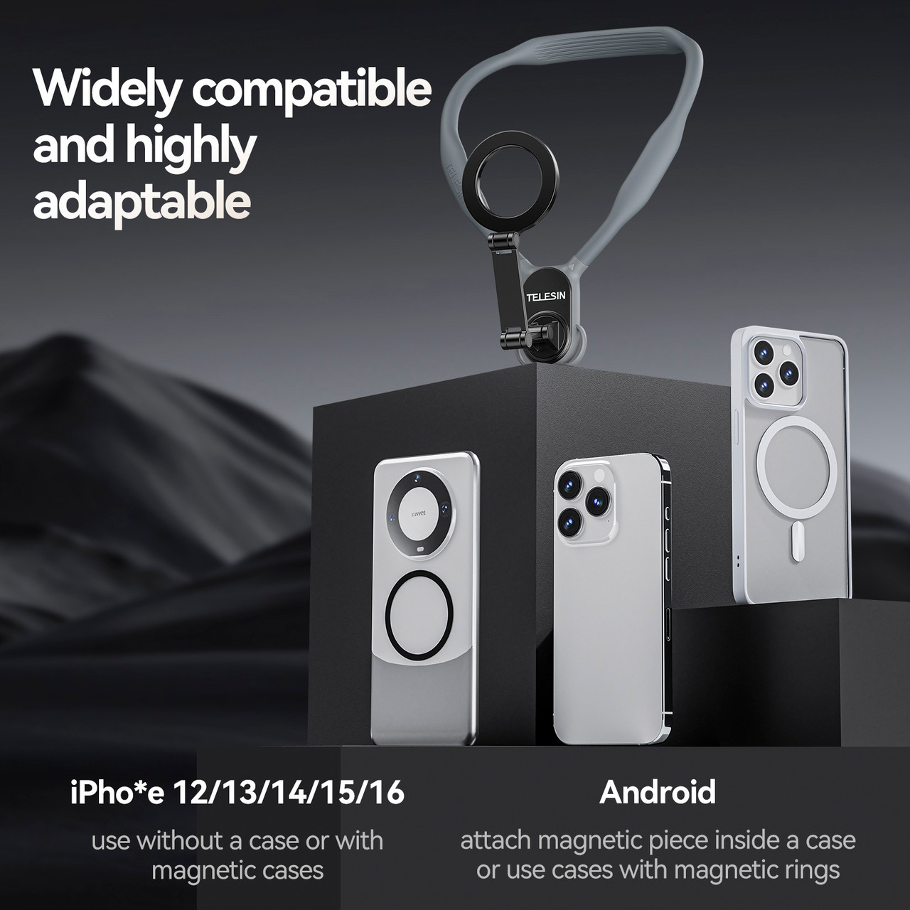 Magsafe Mobile Phone Magnetic Neck Halter Bracket Quick Release Shock Absorption Blue Magsafe Mobile Phone Magnetic Neck Halter Bracket Quick Release Shock Absorption Blue