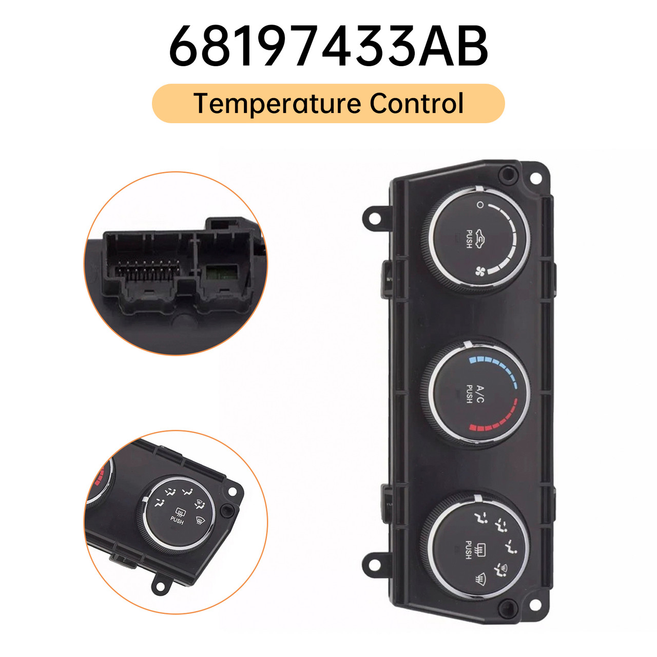2018 Wrangler JK A/C Control Panel 68197433AB Generic