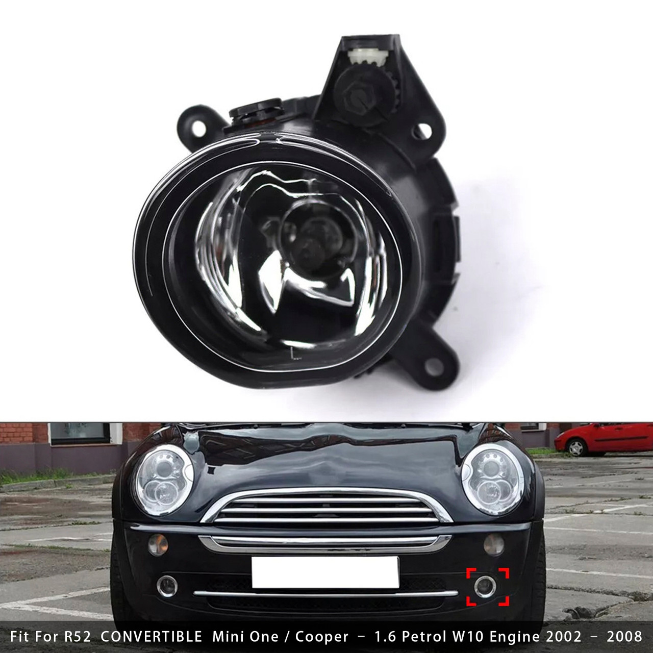 2001-2006 Mini Cooper HATCHBACK Mini One R50 1 Pcs Front Bumper Left Fog Light 63176925049 Generic
