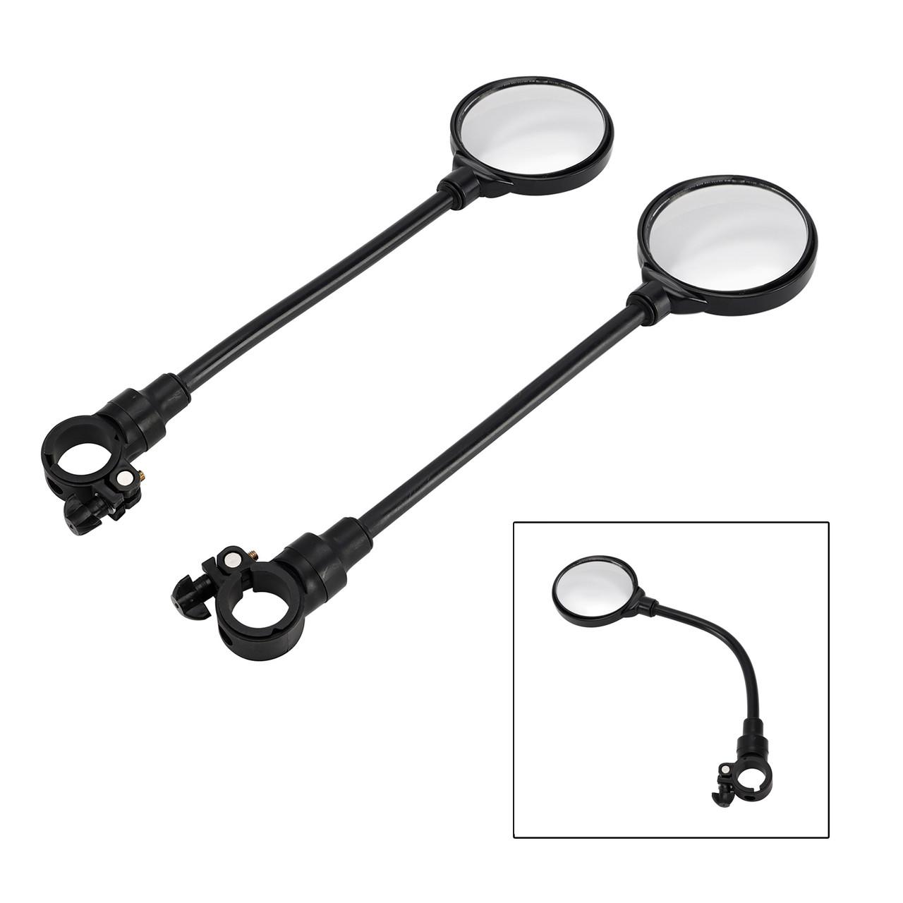 Rotatable Adjustable Wide Angle Rear View Bike Handlebar Mirror 2 Pack Rotatable Adjustable Wide Angle Rear View Bike Handlebar Mirror 2 Pack