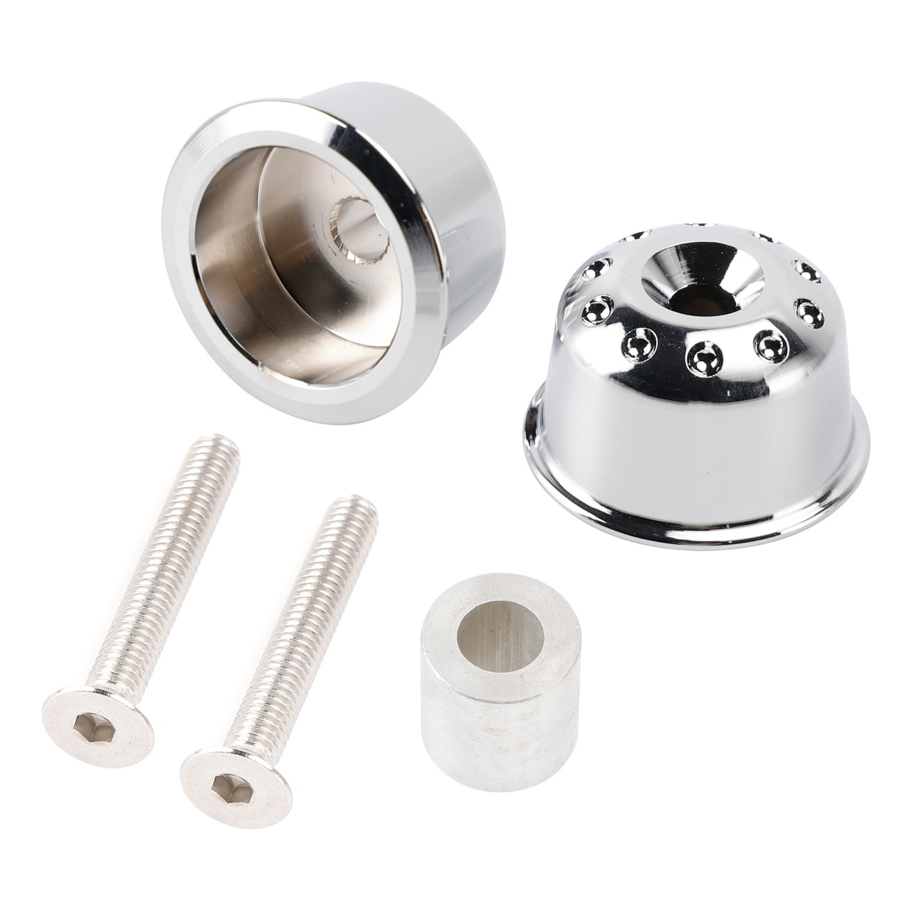 2016-2024 Scrambler 1200 XC Street Triple Trident 660 CNC Aluminum Handlebar End Weights Silver Generic