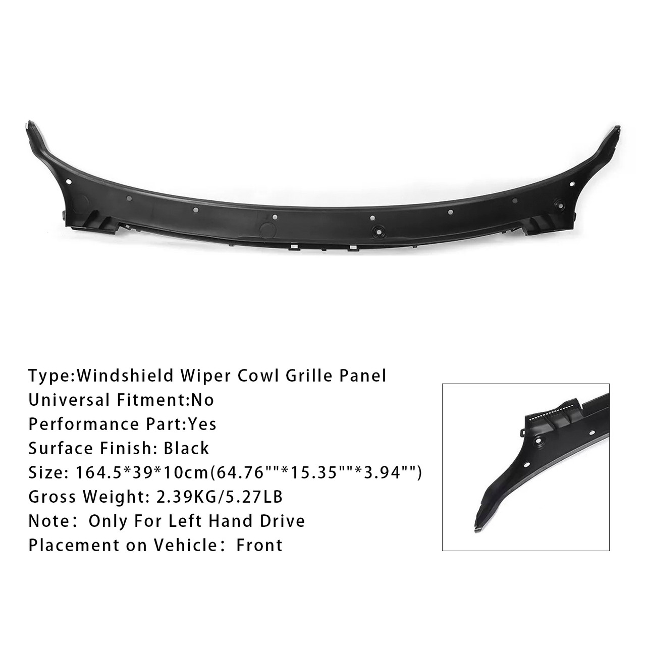 2014-2018 BMW F15 X5 F16 X6 Windshield Wiper Cowl Top Grille Panel 51717292396 Generic