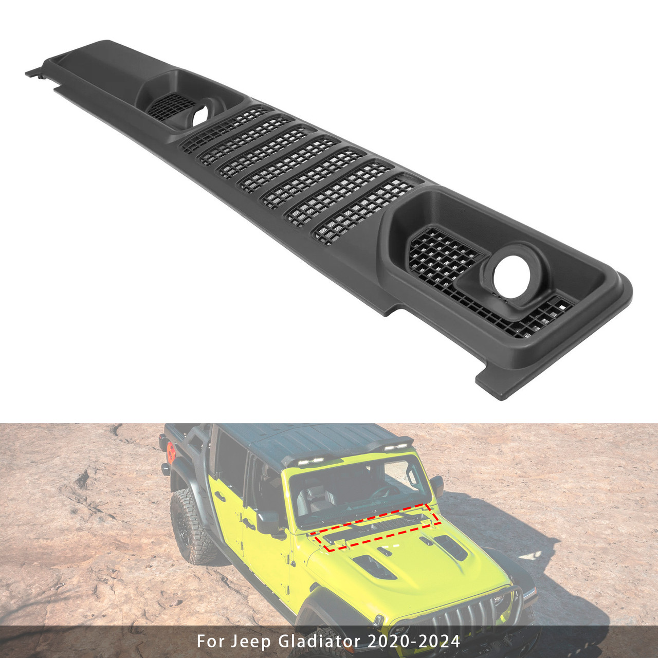 2018-2024 Jeep Wrangler JL / Gladiator Wiper Cowl Panel Grille