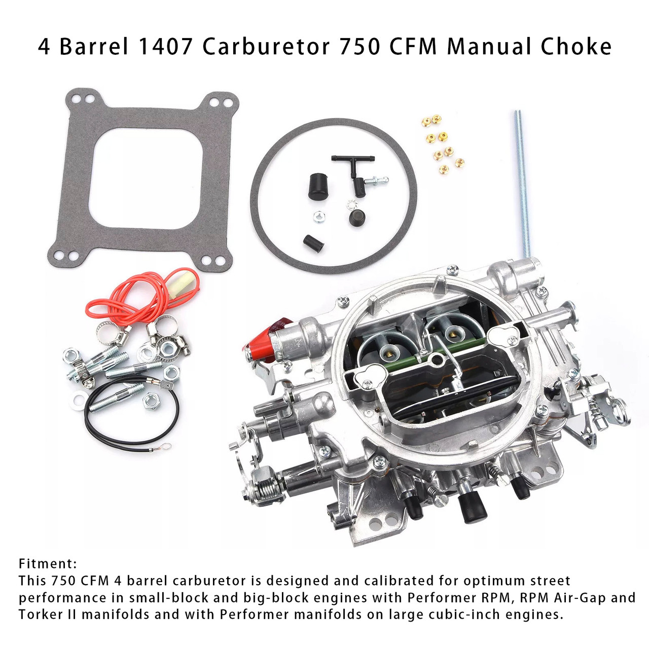 4 Barrel 1407 Carburetor 750 CFM Manual Choke - Mad Hornets