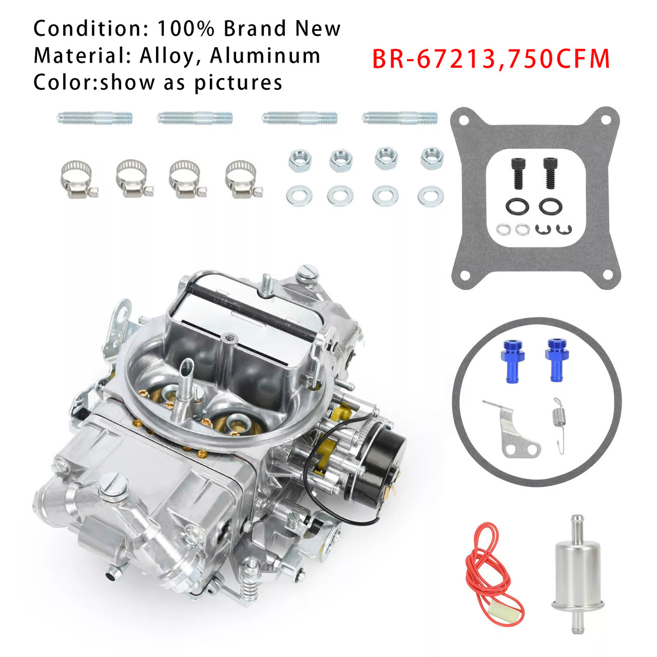 BR-67213 Carburetor 4 Barrel 750 CFM Double Pumper Carb E-Choke