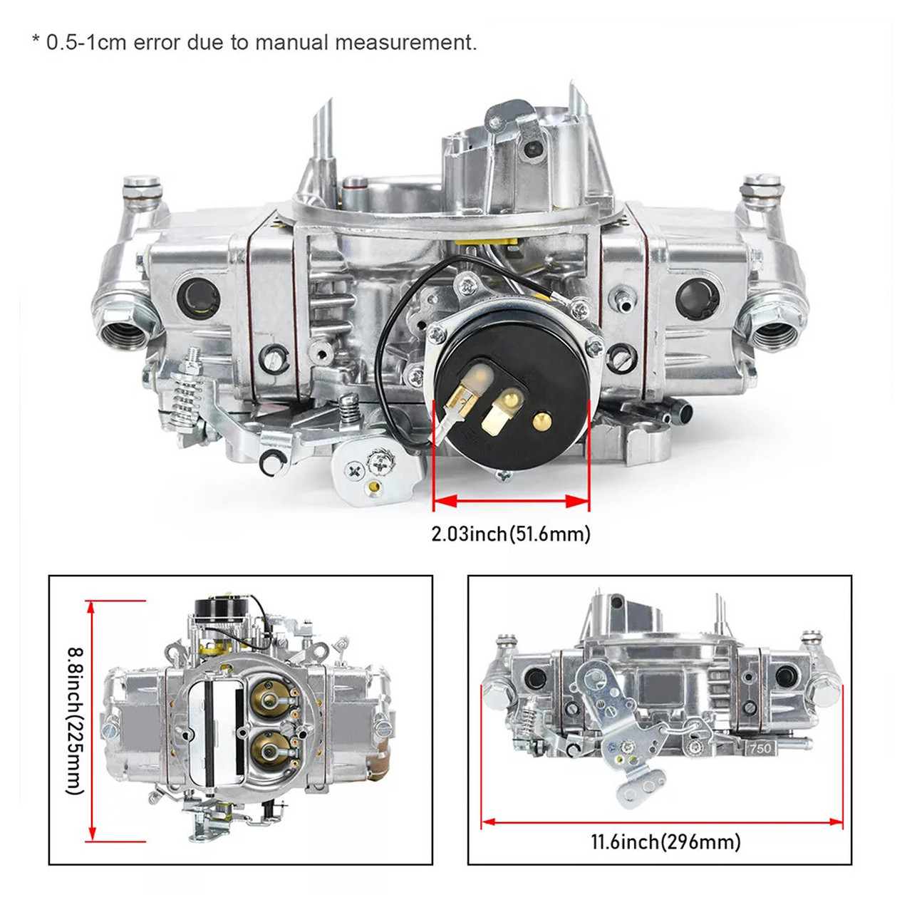 BR-67213 Carburetor 4 Barrel 750 CFM Double Pumper Carb E-Choke