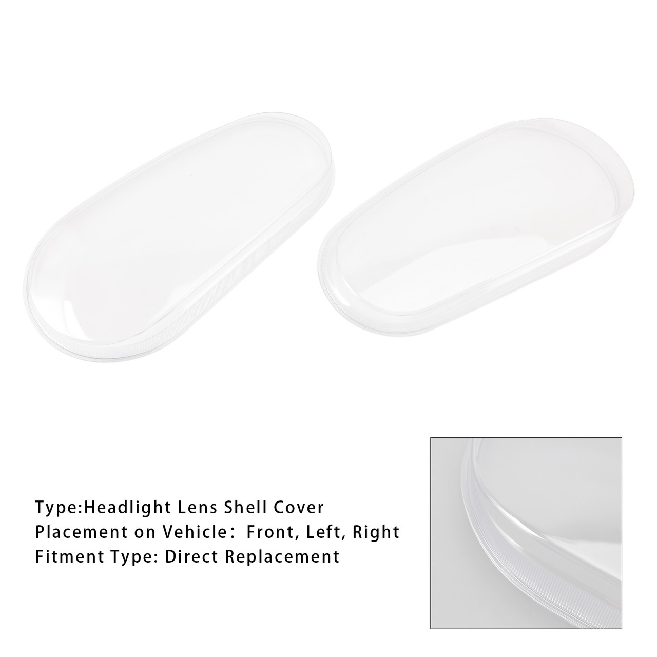 1999-2005 VW MK4 Golf/GTI/R32 Left+Right Headlight Lens Shell Cover Lampshade 1J0941017C Generic