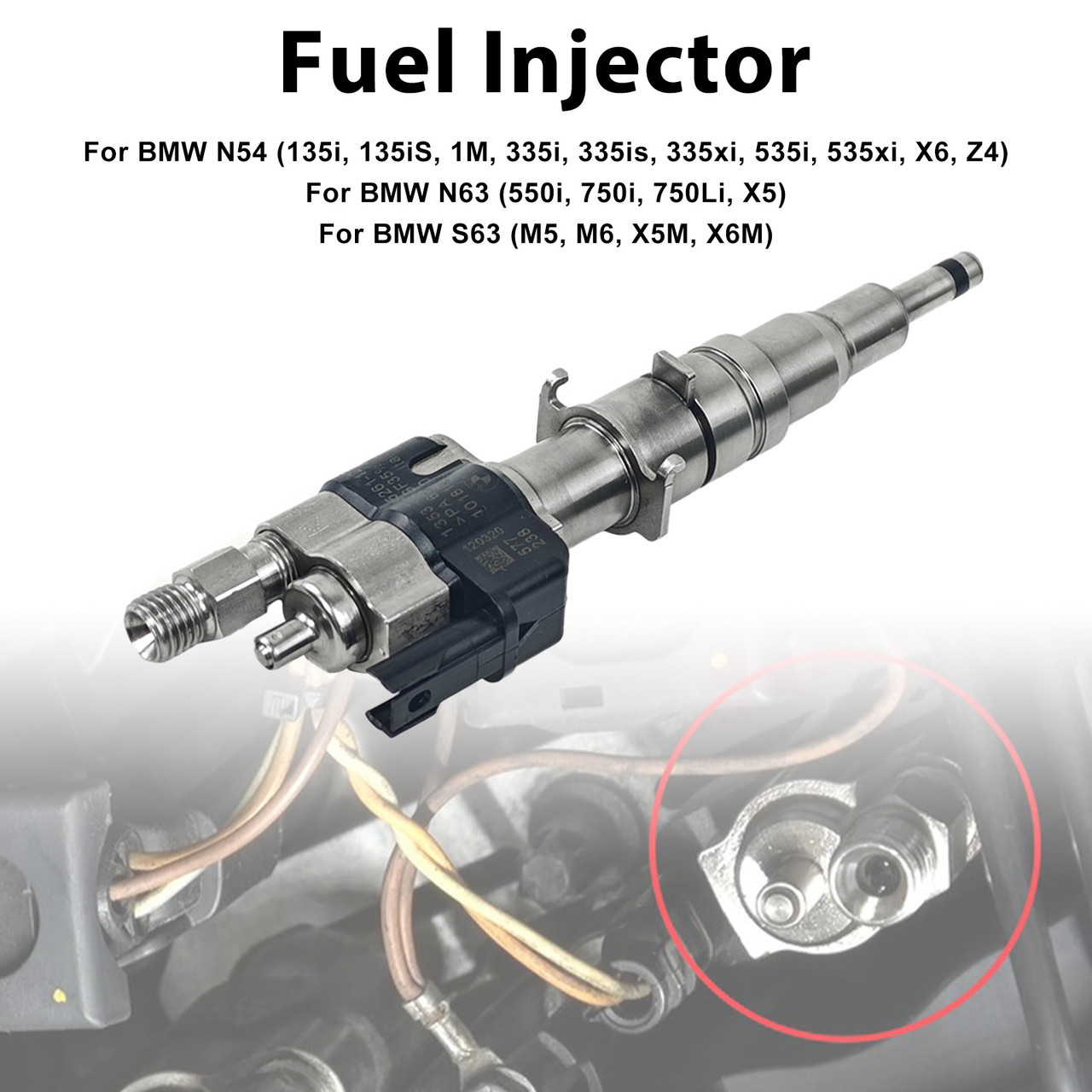 2005-2012 BMW 1 3 5 6 7 X Z Series 1PCS Fuel Injector 13537585261