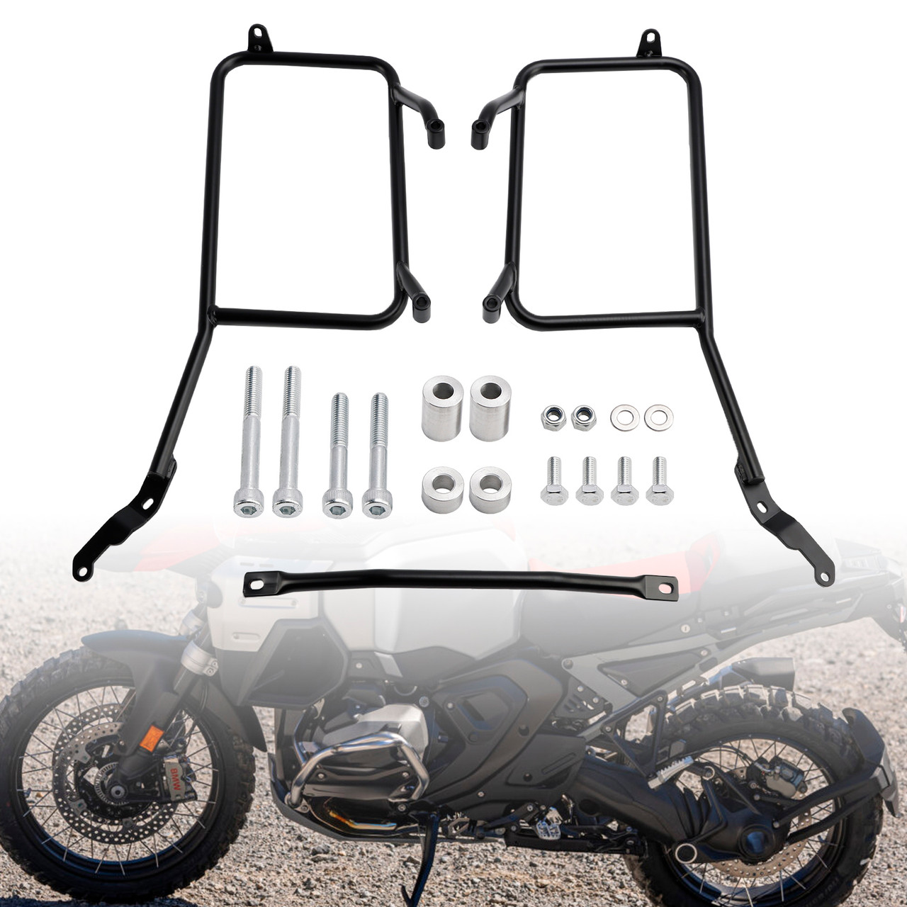 2023-2025 BMW R1300GS Luggage Rack Side Saddle Bag Mount Bracket Black Generic