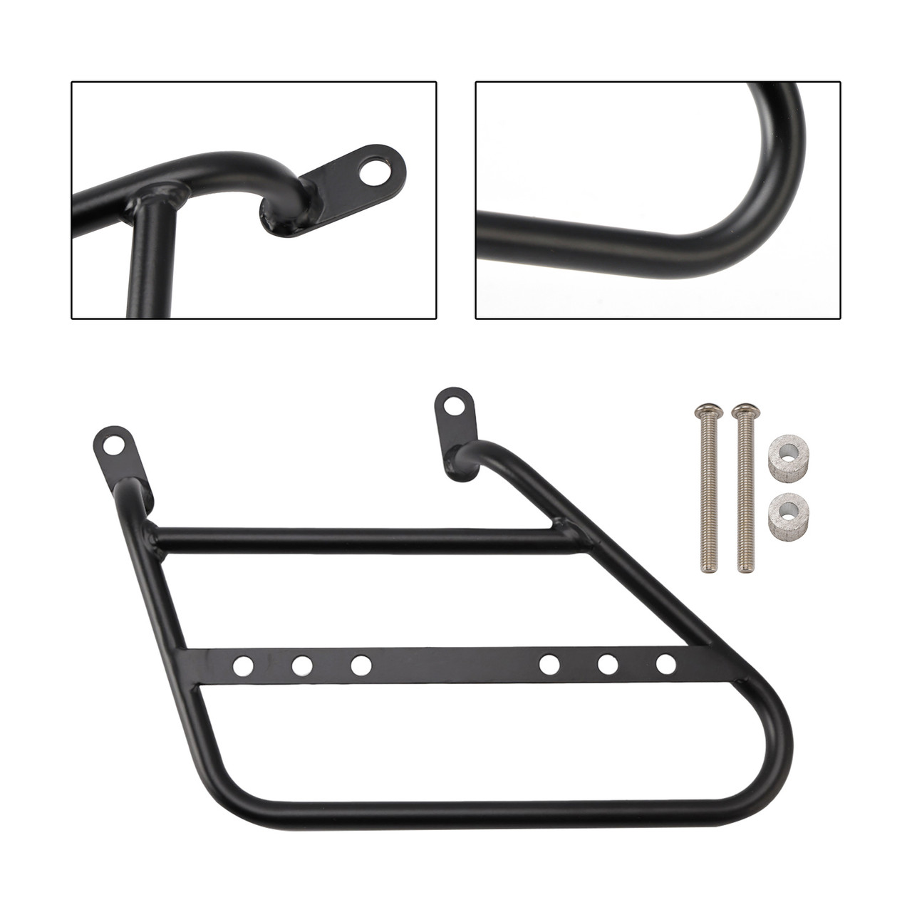 2021-2026 Roral Enfield Meteor 350 Luggage Rack Left Side Saddle Bag Mount Bracket Black Generic