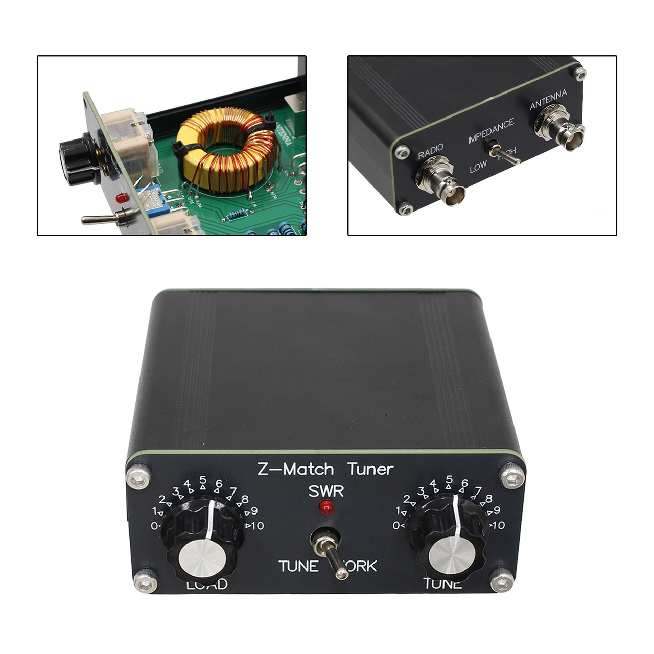 Z-Match QRP Manual Tuner Antenna Tuner HAM Adapter 3-28 MHz BNC