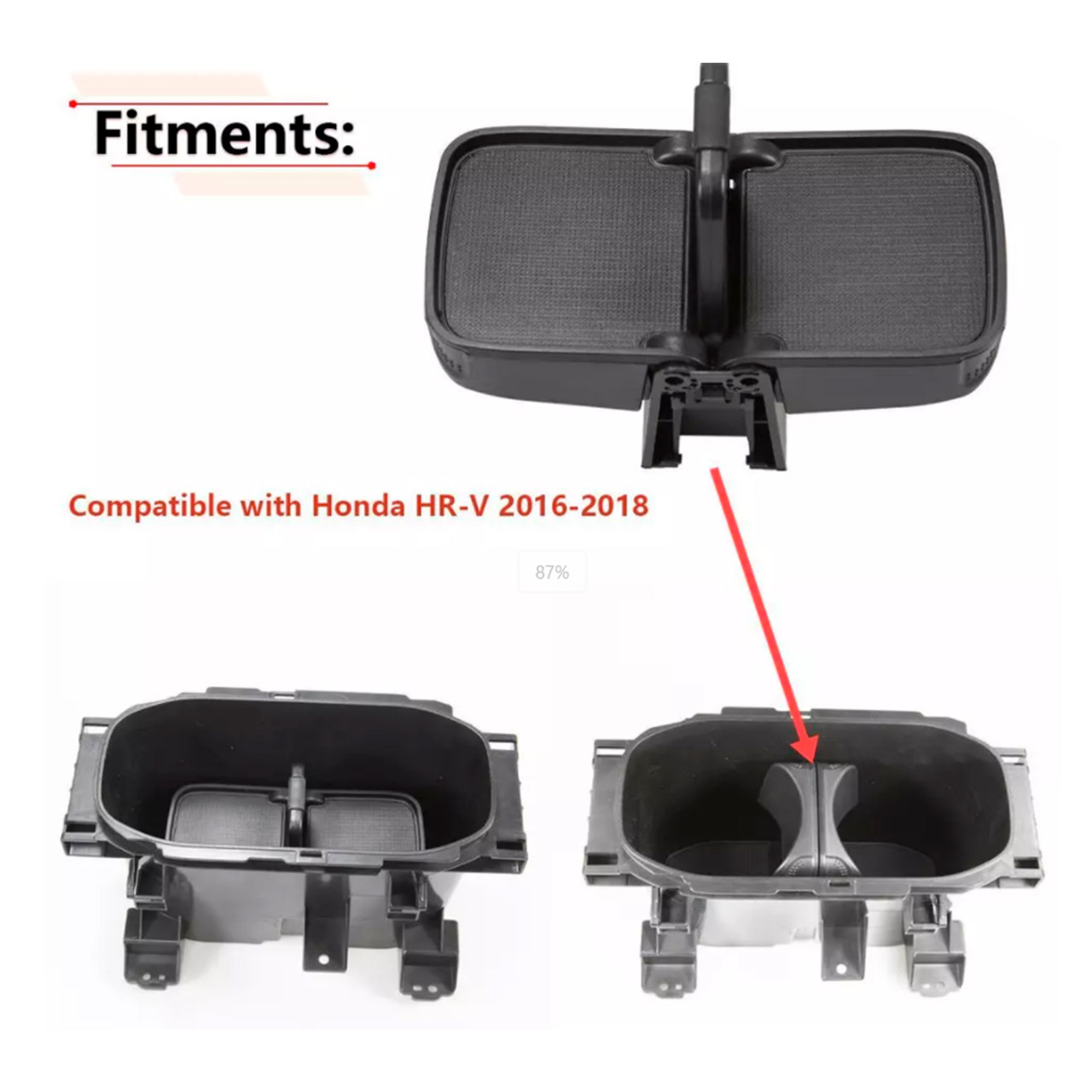 2016-2018 Honda HRV HR-V Center Console Cup Holder Insert Part